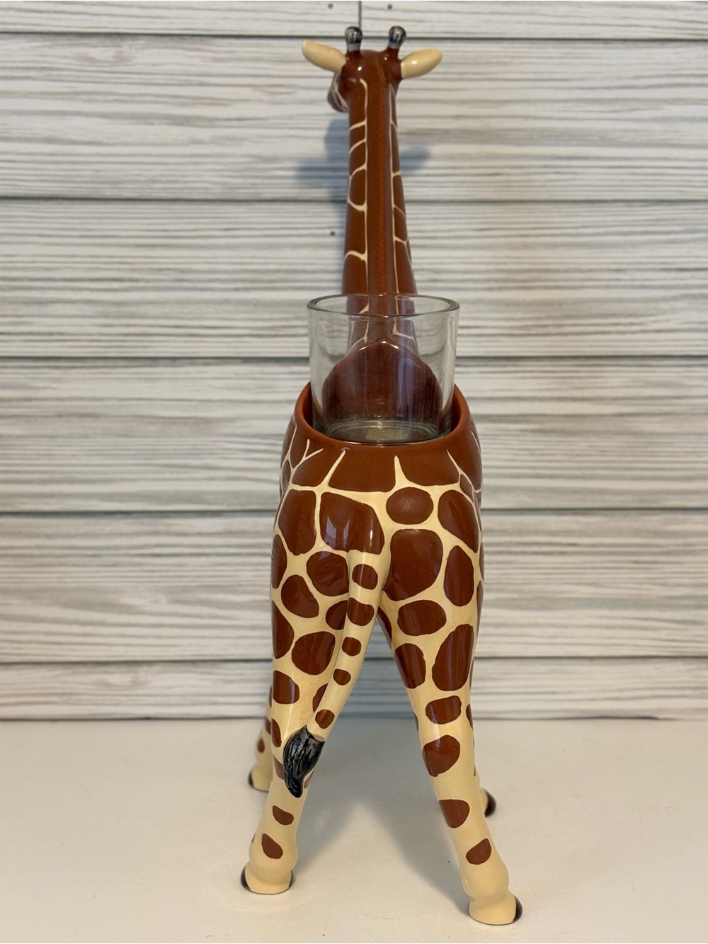 Vintage PartyLite Giraffe Candle Holder African Inspiration Safari Ceramic P9620 - Picture 6 of 10